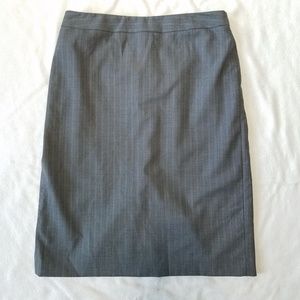 Banana Republic Gray Pinstripe Career Skirt